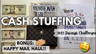 CASH ENVELOPE STUFFING | 2022 Savings Challenges |  100 Envelope Challenge | BONUS HAPPY MAIL Haul