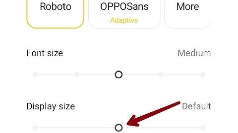 oppo A96 set default display size, how to set display default size