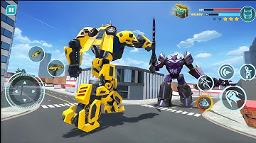 Hurnet Yellow Robot Car Jet Transform Game 3D 2025