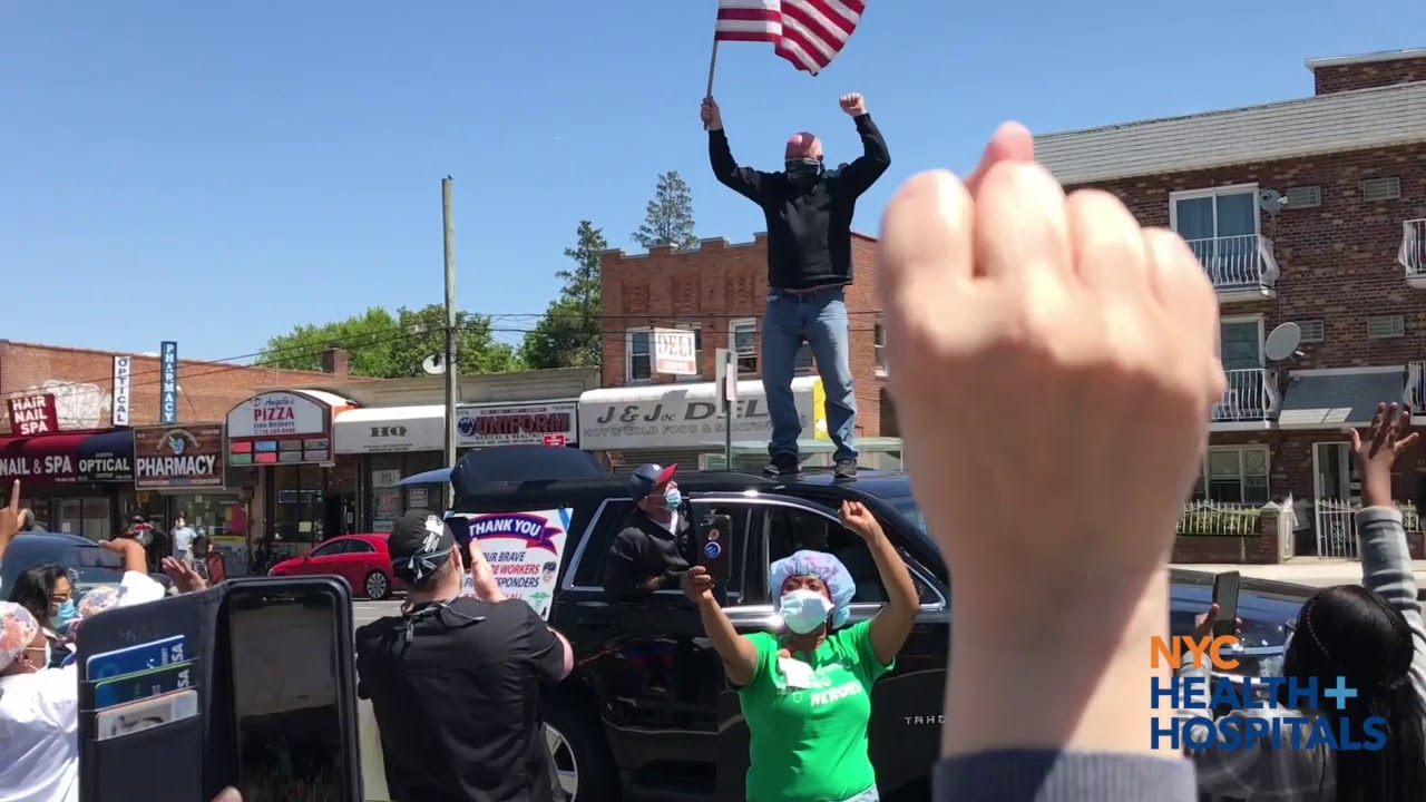 NYPD Salutes Nurse Heroes at NYC Health + Hospitals/Queens