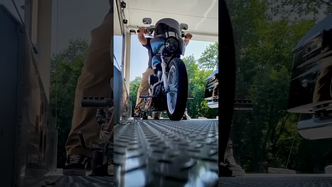 No straps, no hassle—load and unload your Harley