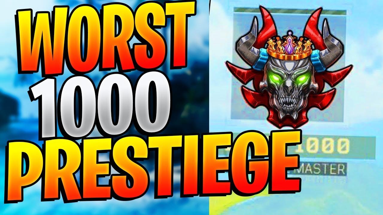 The Worst Level 1000 PRESTIGE MASTER in COD History... - YouTube