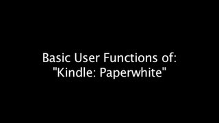 Kindle Basic Functions