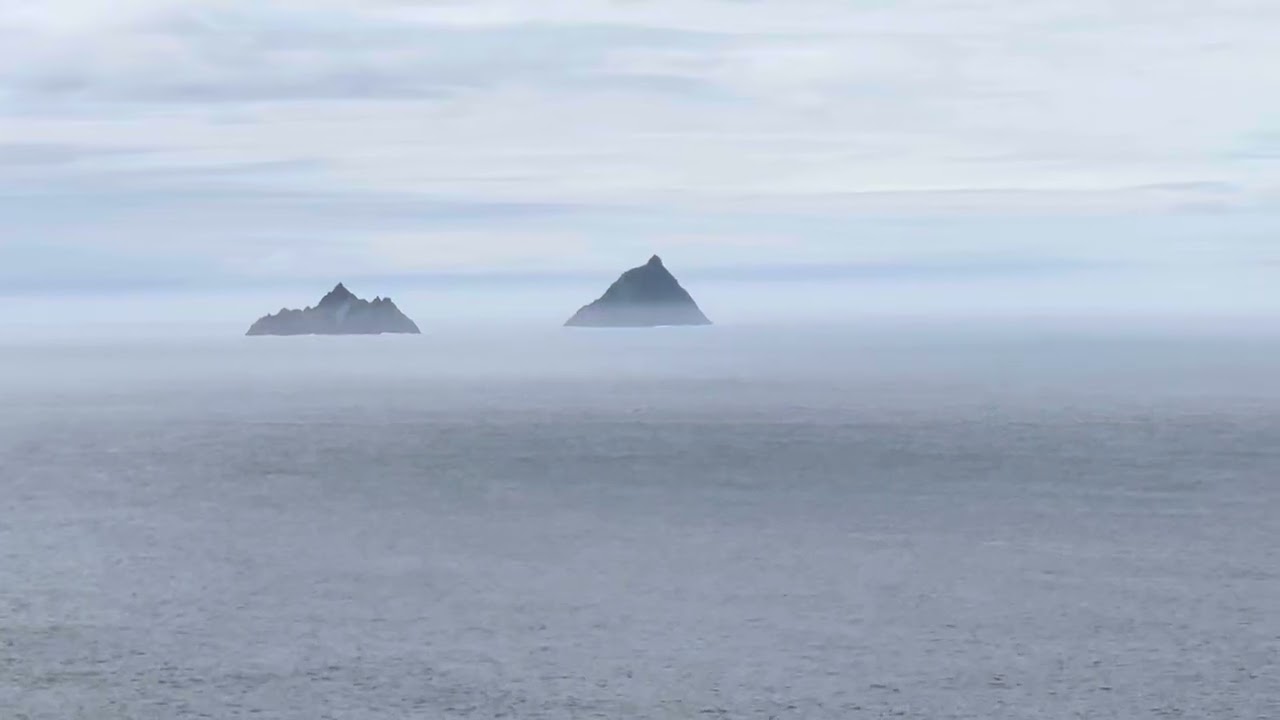 Islands in fog, Ring of Kerry, Ireland