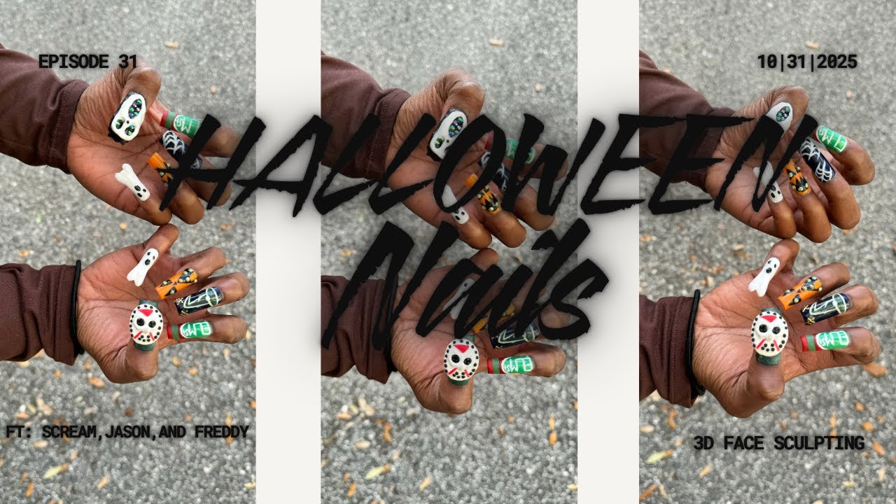 I Turned My Nails Into a Horror Movie 🎬💀 | Scream, Jason & Elm Street Edition