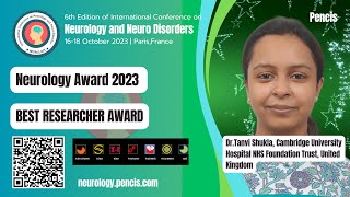 Dr.Tanvi Shukla, Cambridge University Hospital NHS Foundation, United Kingdom, Best Researcher Award