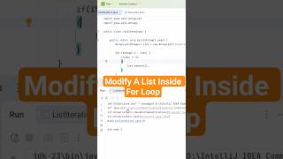 Modify Lists Inside A For Loop Java | Looping in Java #coding #javatutorial #java #programming