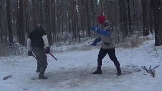 палочный бой(с двумя палками против ножа)трен 166