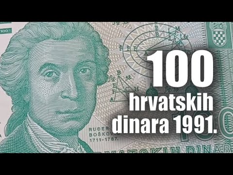 Prikaz novčanice: Hrvatska 100 hrvatskih dinara 1991. Ruđer Bošković