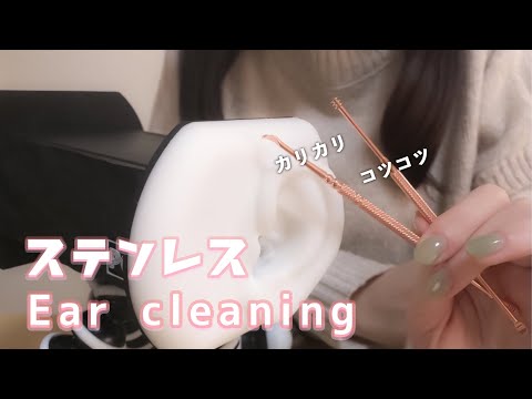 [ASMR]ステンレス耳かき～囁きと小鳥と春の嵐～ / Ear cleaning / Stainless Ear Pick