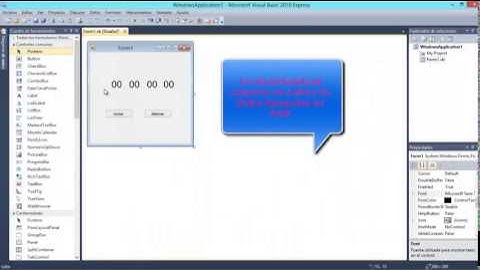 Como Crear Un Cronometro en Visual 2010