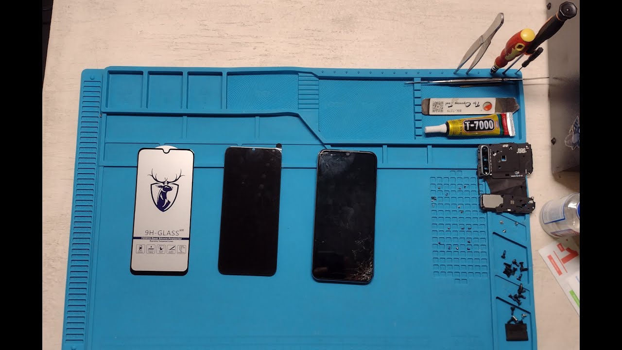 Замена дисплея, установка защитного стекла на смартфон Huawei Y8P - YouTube