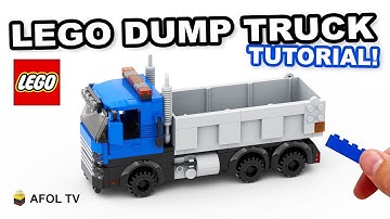 EASY LEGO DUMP TRUCK (Tutorial!) - Learn How to Build an Easy LEGO Construction Dump Truck!