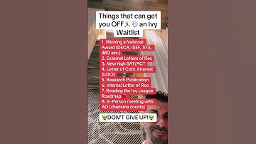 A WAITLIST IS NOT THE END!!! Every year thousands of students get put on a waitlist for an Ivy