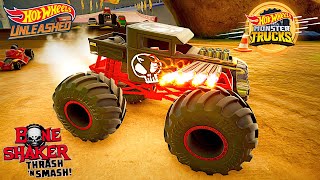 HOT WHEELS UNLEASHED - New Car Monster Bone Shaker - Monster Truck Expansion Event 3 - Diorama Race