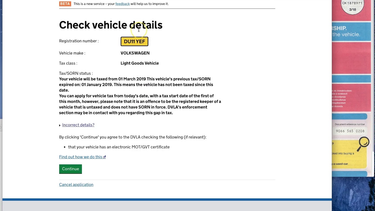 10. Pay your Road TAX payment with V5C (LogBook) in 3min only! YouTube