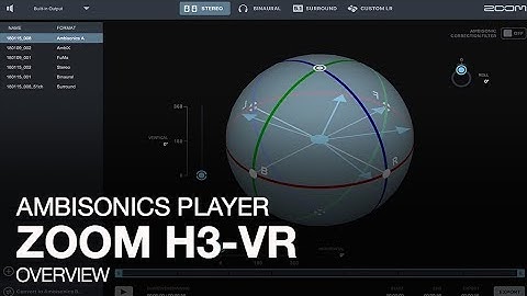 Zoom Ambisonics Player: Overview