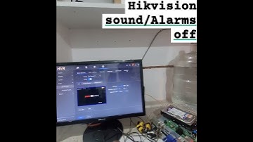 Hikvision dvr sound /alarm off settings.