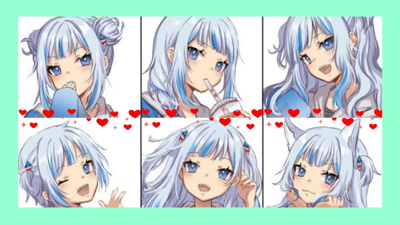 How does GURA style her HAIR?