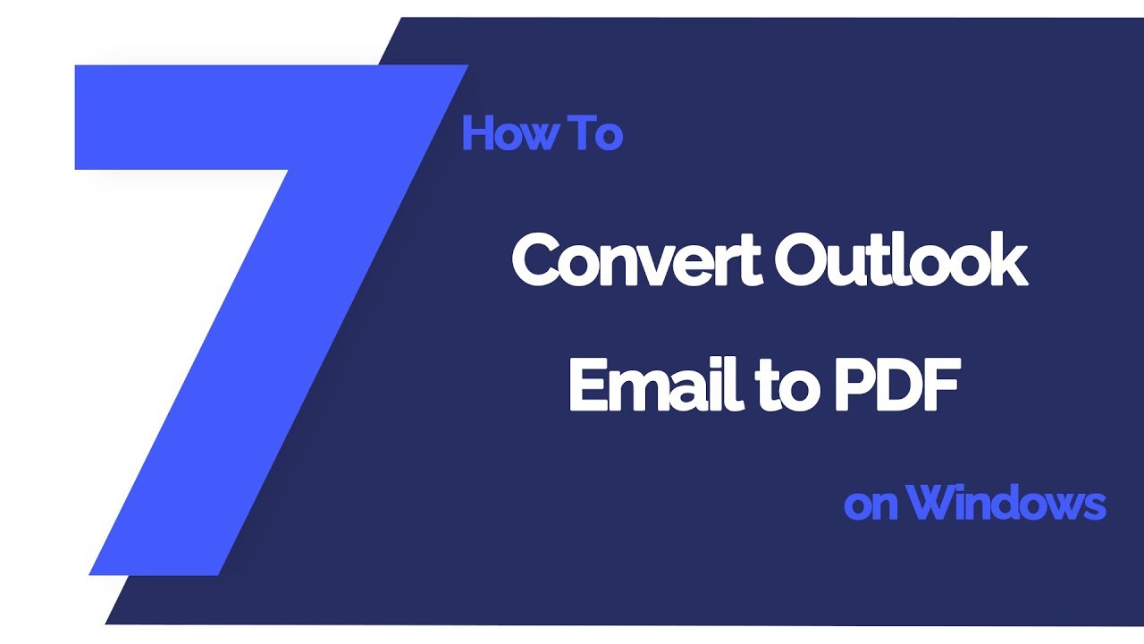 How To Convert Outlook Email To PDF On Windows PDFelement 7 YouTube