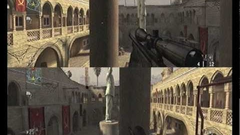 Modern Warfare - Noscope and Quickscope Montage on Splitscreen PS3