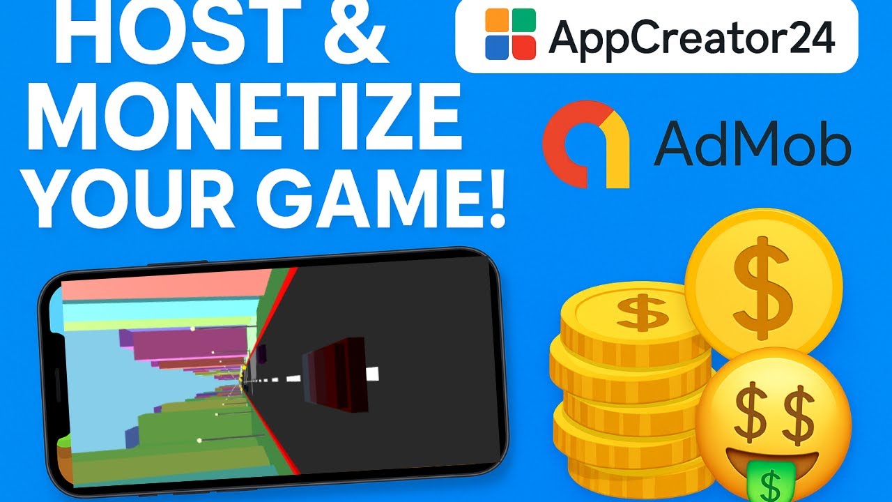Build & Host a Mobile Game with AppCreator24 | Step‑by‑Step AdMob Monetization