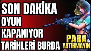 SON DAKİKA | OYUN KAPANIYOR | TARİHLERİ BELLİ OLDU | PARA YATIRMAYIN | SUPER PEOPLE | PUBG MOBILE