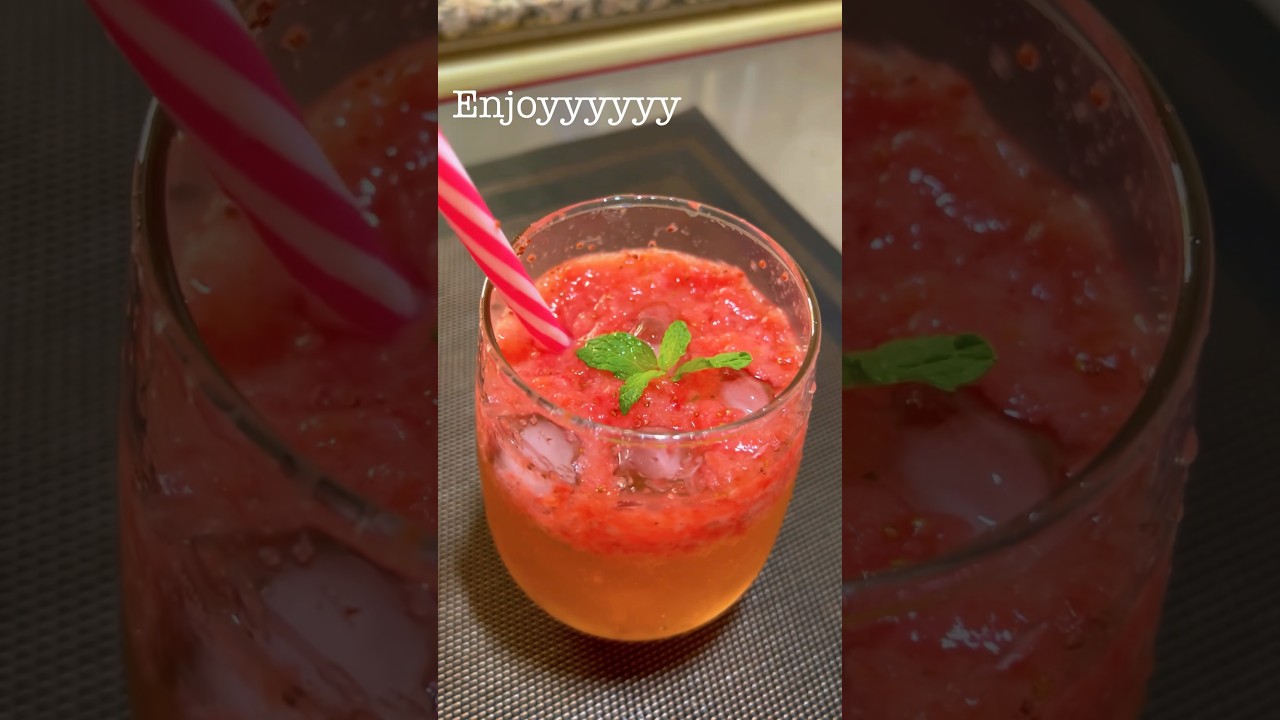 FRESH STRAWBERRY COOLER to beat the heat 🍹🍓 