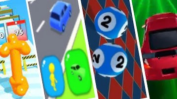 Tall Man Run vs Shape Shifting vs Rolling Doubles vs Car Racing I Satisfying Mobile Game