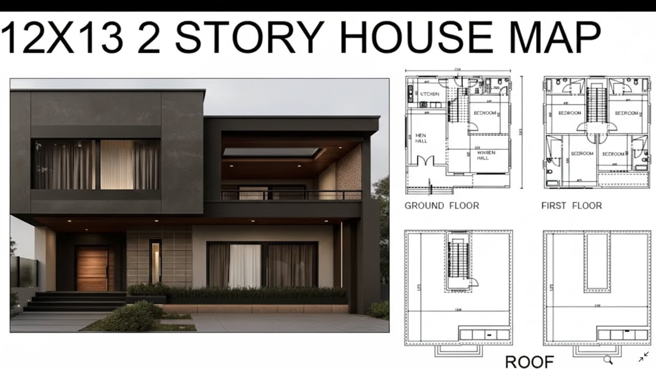 Modern Family Two-Story House Floor Plan