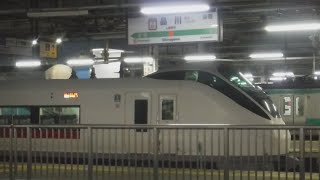 常磐線特急ときわ83号土浦行きE657系83M水カツ(22時15分始発)が始発駅のJR品川駅から発車!【JR品川駅】