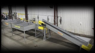 Vulcan Sorting Systems 4-man Double Bin Mini Sorting Systems with Cross Belt Magnet