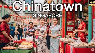 Chinatown Singapore 🇸🇬 Cheapest Souvenirs | Chinese Food [ 4K ] Walking Tour