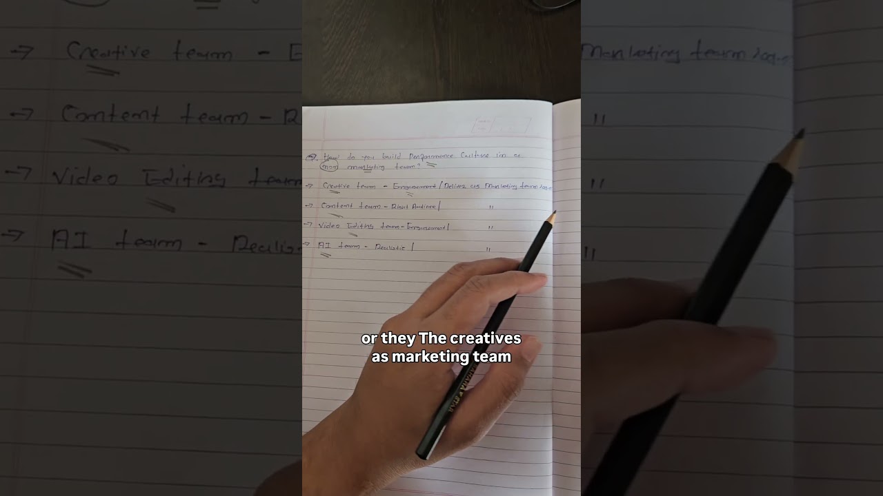 How do you build performance culture in a non marketing team?