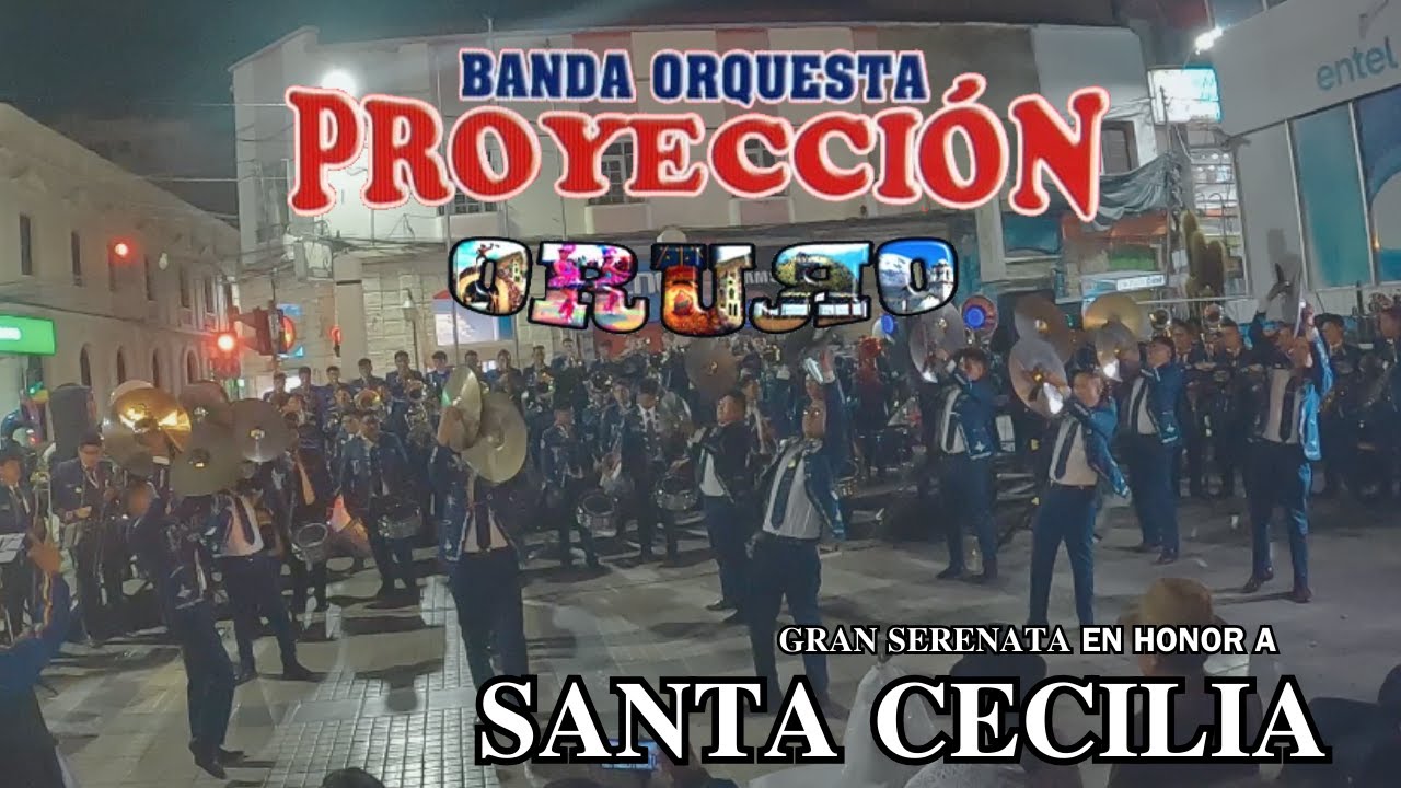 Proyección Oruro / Morenada - Diablada - Cacharpaya ♪ 🇧🇴 Retreta a Santa Cecilia 2024 🇧🇴♪