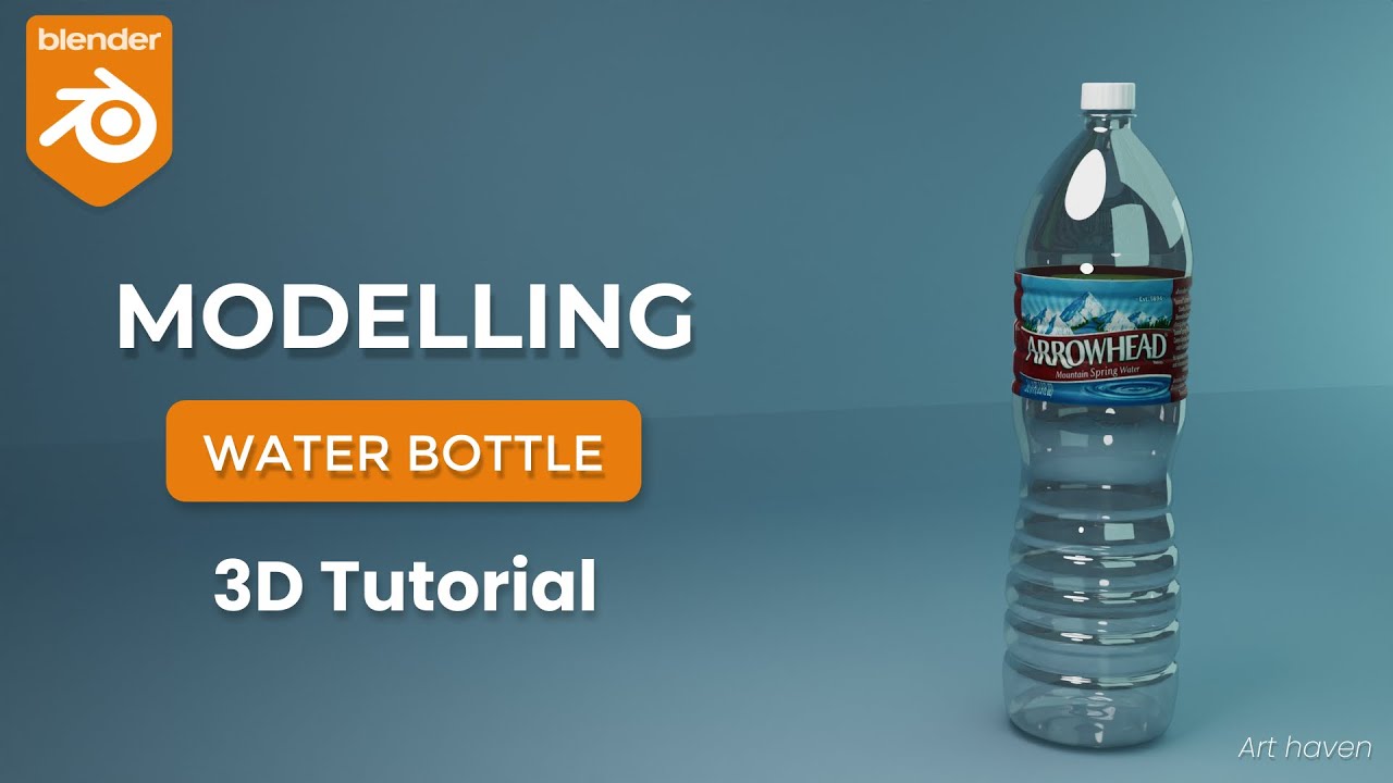 How to Make Water Bottle in Blender - YouTube
