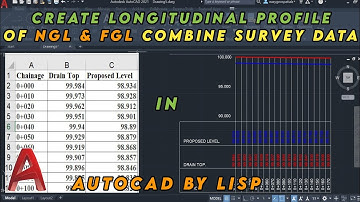 Create LONGITUDINAL PROFILE of Combine Survey Data in AutoCAD by LISP | AutoCAD for Beginners 2025