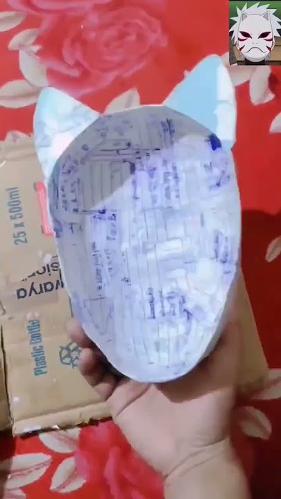 Naruto mask part 1/ How to make anbu mask at home / kakashi mask #naruto #anbublackops #kakashi