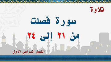 سورة فصلت من 21 إلى 24