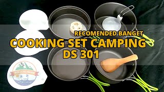 Cooking Set / Nesting Ds 301 & Kompor Camping Portable Satu Paket