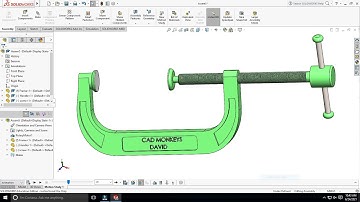 Modelling and motion study of C-clamp using solidworks