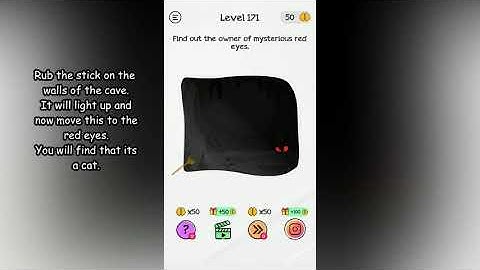 Braindom Level 171 Find out the owner of mysterious red eyes.