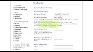 How to install WebCalendar from Fantastico