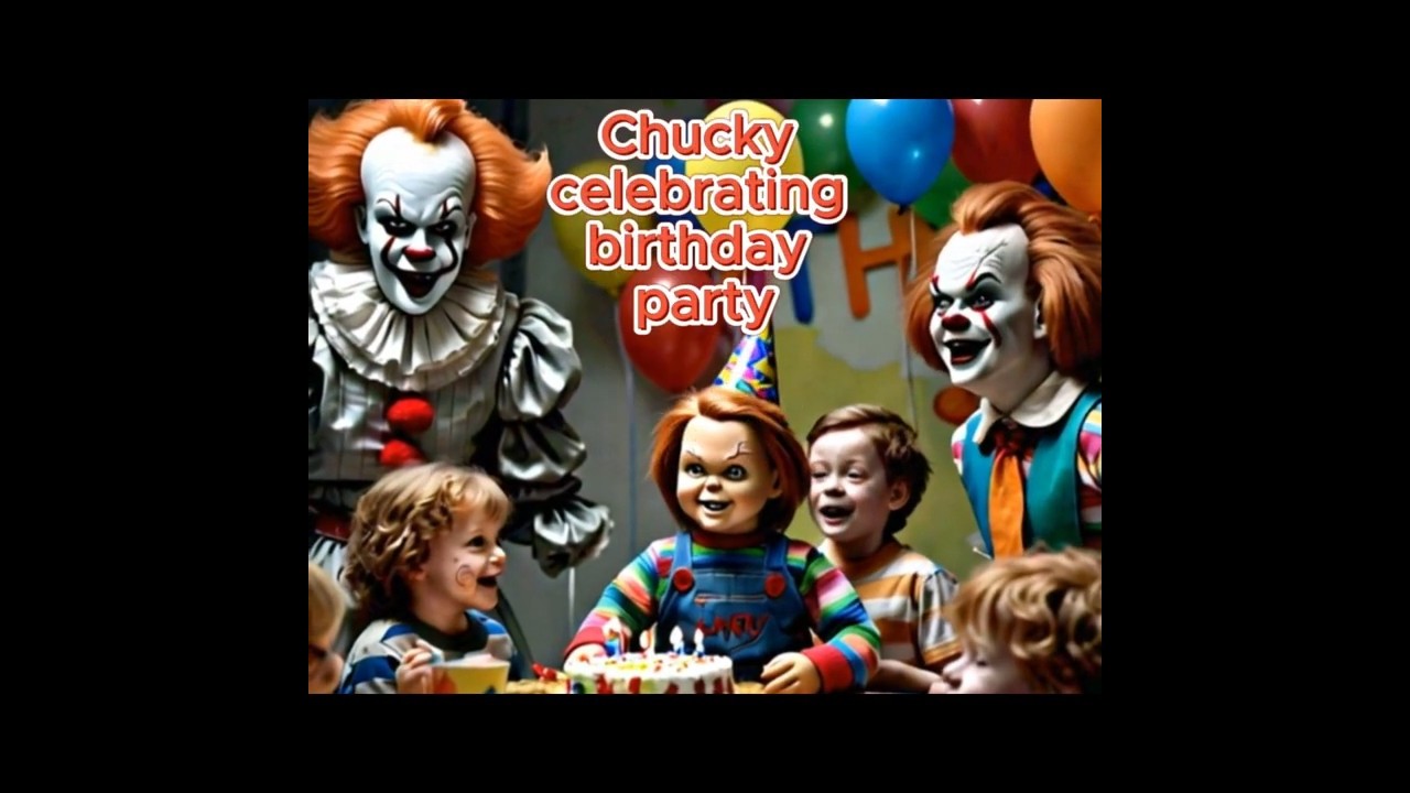 Chucky celebrating birthday party