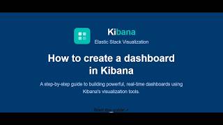 How to create a dashboard in kibana