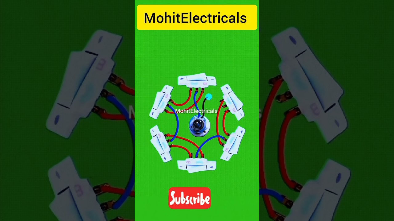 House Wiring Hack ⚡ 1 Bulb 6 Switch Se Kaise Chale