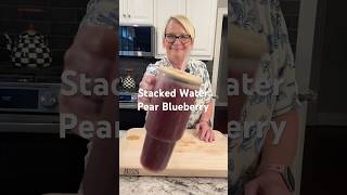 Stacked Water of the Day Blueberry Pear #juicing #loladay #stackedwater #loadedwater #wateroftheday