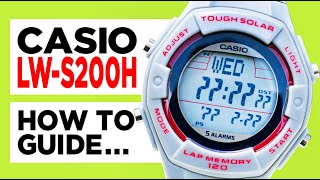 #CASIO LW-S200H - HOW TO SET THE TIME, DATE, STOPWATCH, TIMERS, ALARM & WORLD TIME screenshot 2