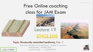 IIT JAM GEOLOGY | GG | Free coaching Lecture 19 - Structurally Controlled Landforms(Part 1), In Eng.