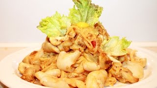 Макароны с кальмарами и грибами Макароны с кальмарами и грибами